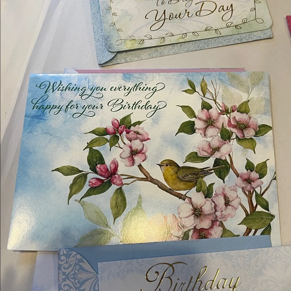 Set of 10 Assorted Birthday Greeting Cards – Floral, Cute & Scenic Designs – New